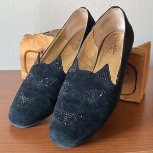 Seychelles Black Suede Cat Loafers